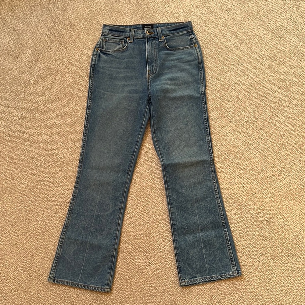 Khaite, high rise, straight jean. The Benny